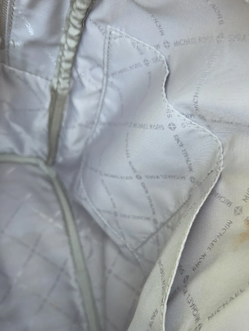 Michael Kors Cream Logo-Print Backpack